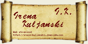 Irena Kuljanski vizit kartica